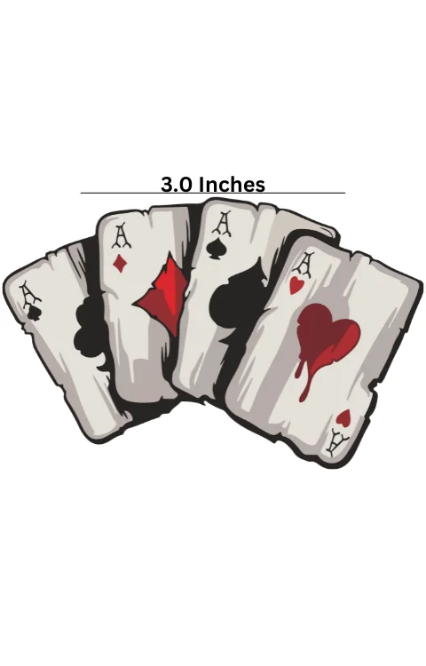 Ace Card Dome Sticker | Pack Of 2, Size 3.0 Inches